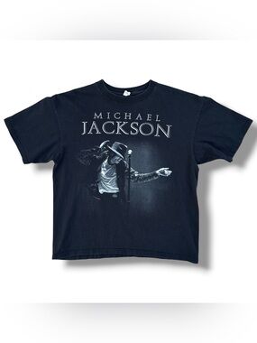Vintage Y2K 2009 Michael Jackson T-Shirt Black Size XL Anvil Billie Jean